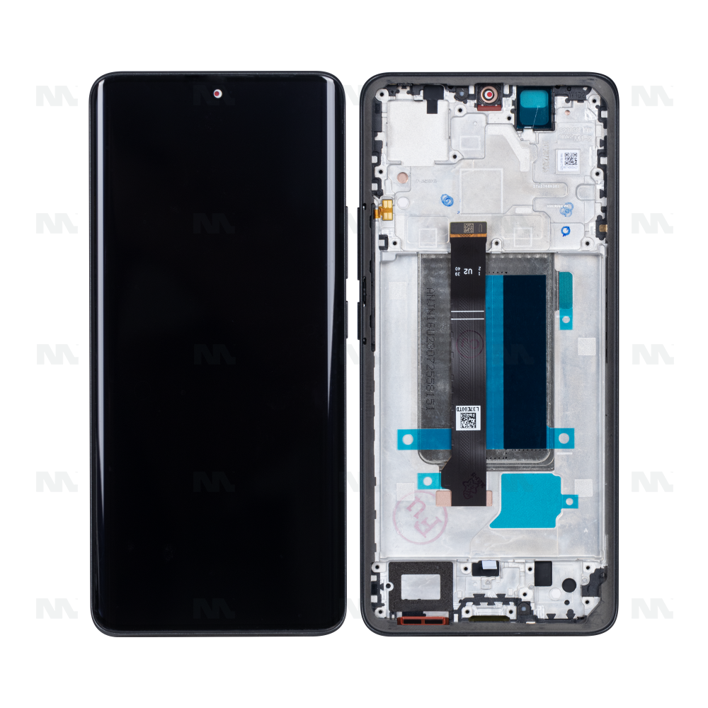 Display e Digitador com Moldura Preta OEM para Xiaomi Redmi Note 13 Pro Plus 5G (23090RA98G) Peça de Reposição Original