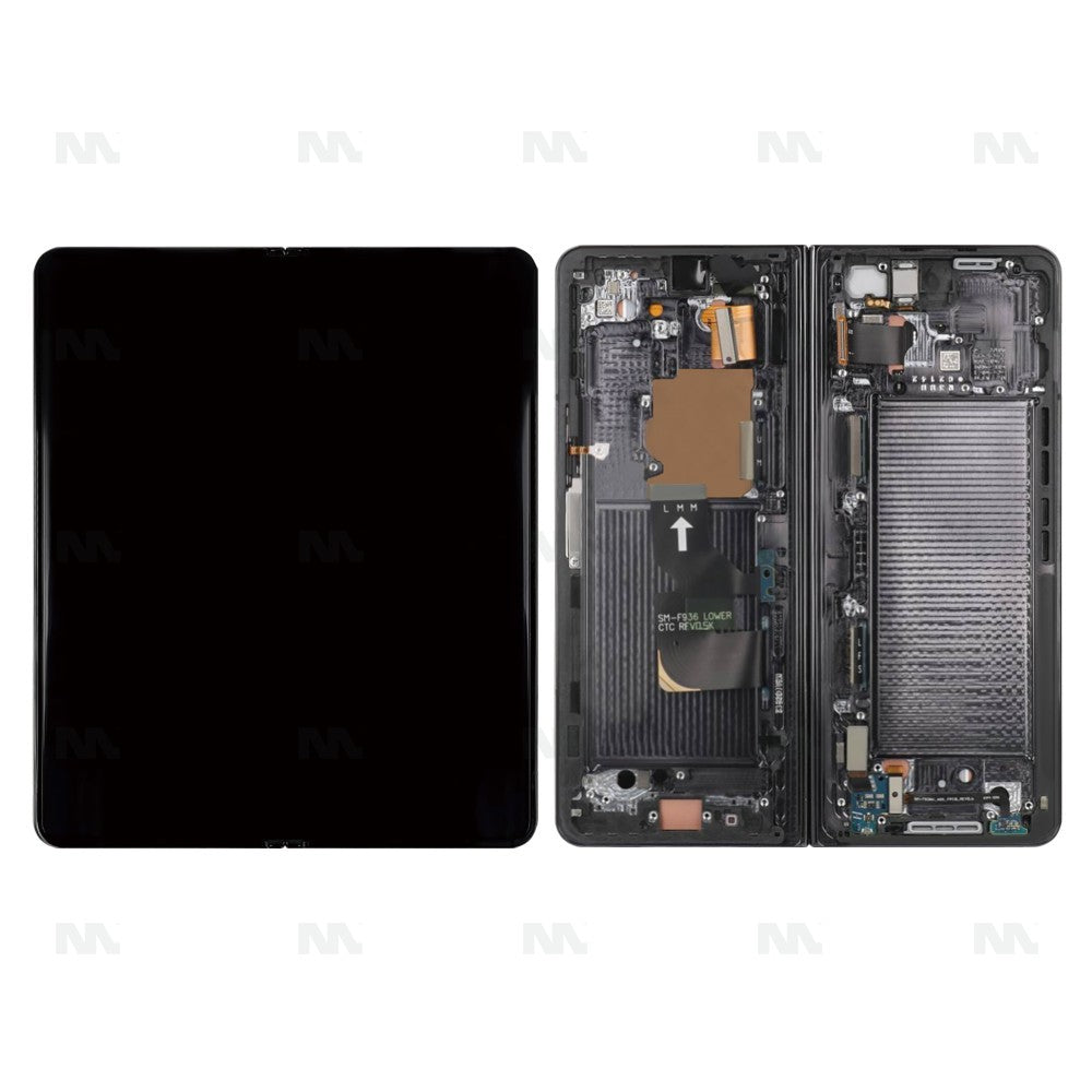 Samsung Galaxy Z Fold4 5G F936B Display And Digitizer With Frame Phantom Black Service Pack