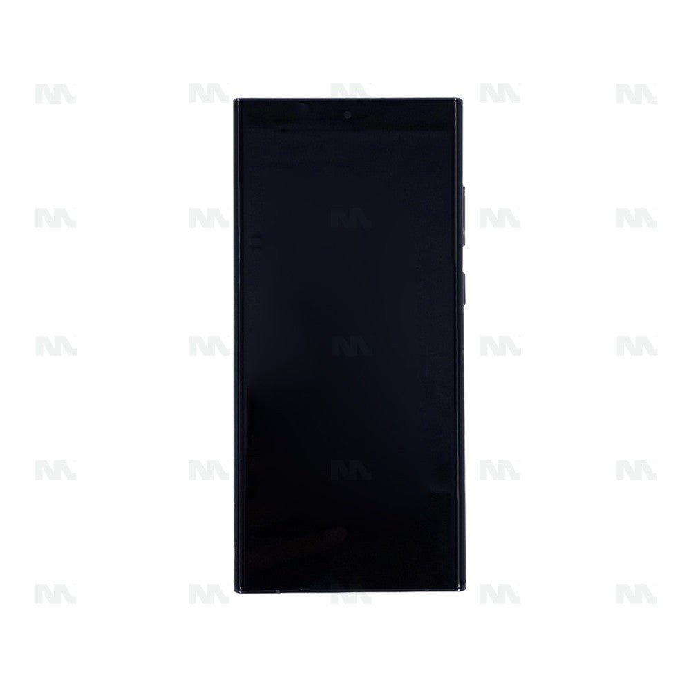 Samsung Galaxy S22 Ultra S908B Display And Digitizer With Frame Phantom Black Service Pack
