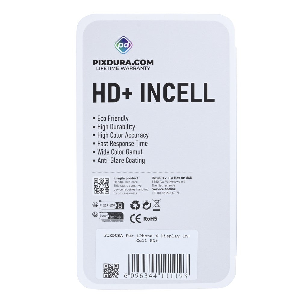 PIXDURA For iPhone X Display In-Cell HD+