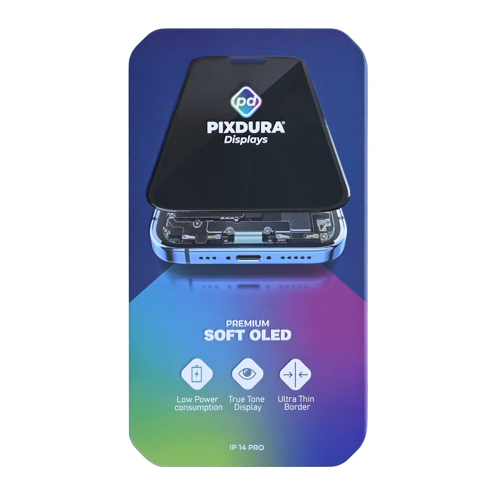 PIXDURA For iPhone 14 Pro Display And Digitizer Soft-OLED Premium (IC Removable) (120Hz)