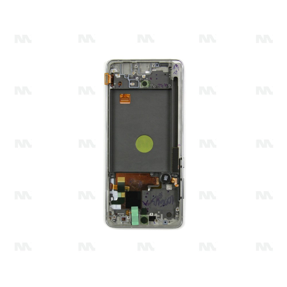 Samsung Galaxy Note 10 Lite N770F/DS Display And Digitizer With Frame Aura Glow Silver Service Pack