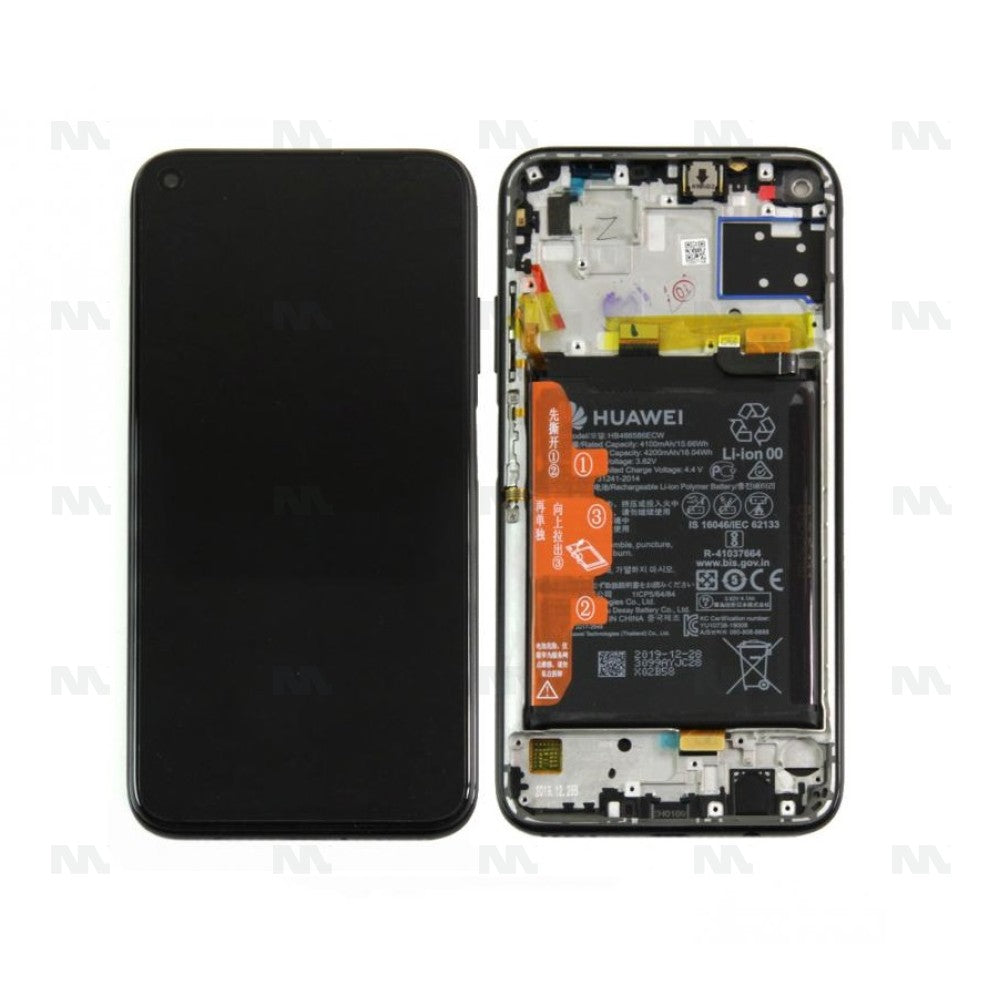 Huawei P40 Lite (JNY-LX1) OEM Service Part Screen Incl. Battery (02353KFU) - Black
