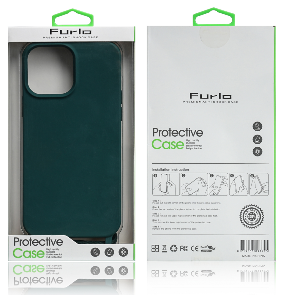 Furlo TPU Necklace Cord Cover For Samsung Galaxy S20 FE - Dark Green