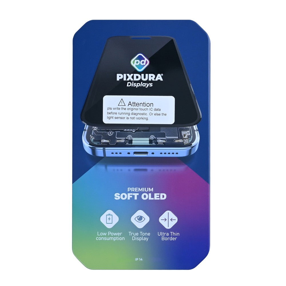 PIXDURA For iPhone 14 Display And Digitizer Soft-OLED (Run Diagnostics)