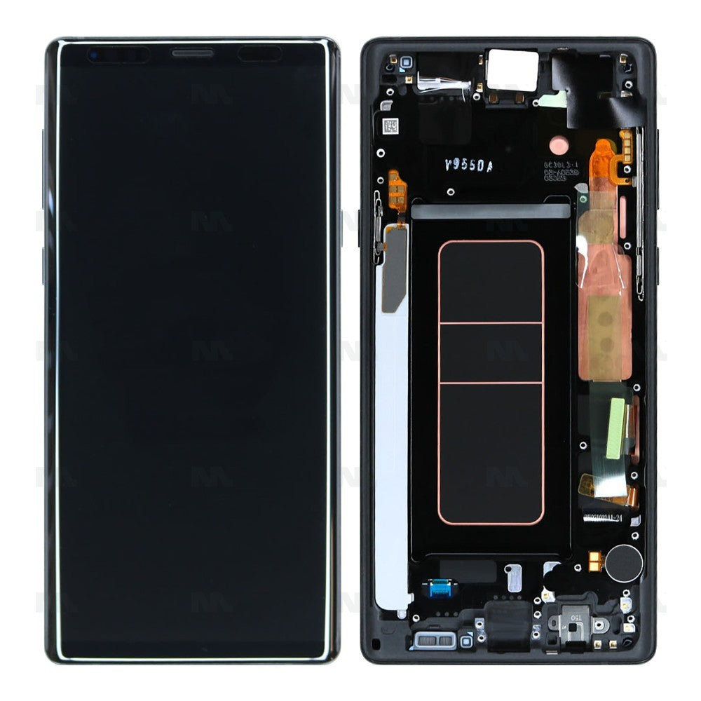 Samsung Galaxy Note 9 N960F Display And Digitizer With Frame Midnight Black Service Pack