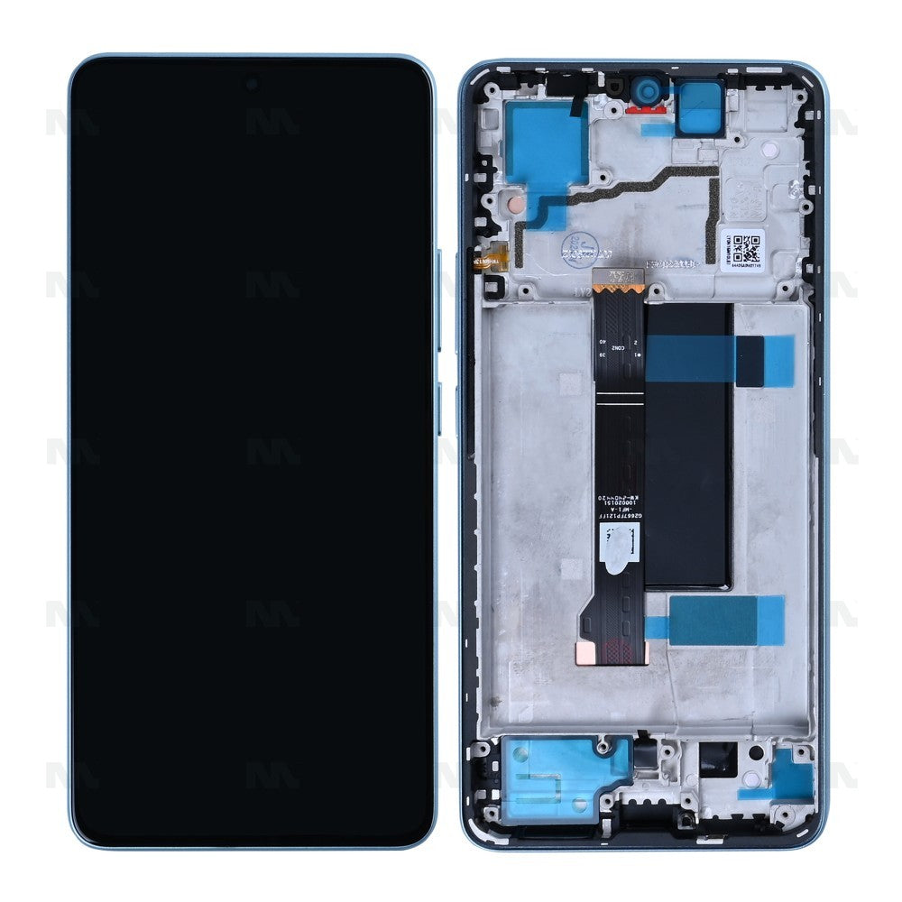 Xiaomi Redmi Note 13 Pro 5G (2312DRA50C, 2312CRAD3C) Display And Digitizer With Frame Blue OEM