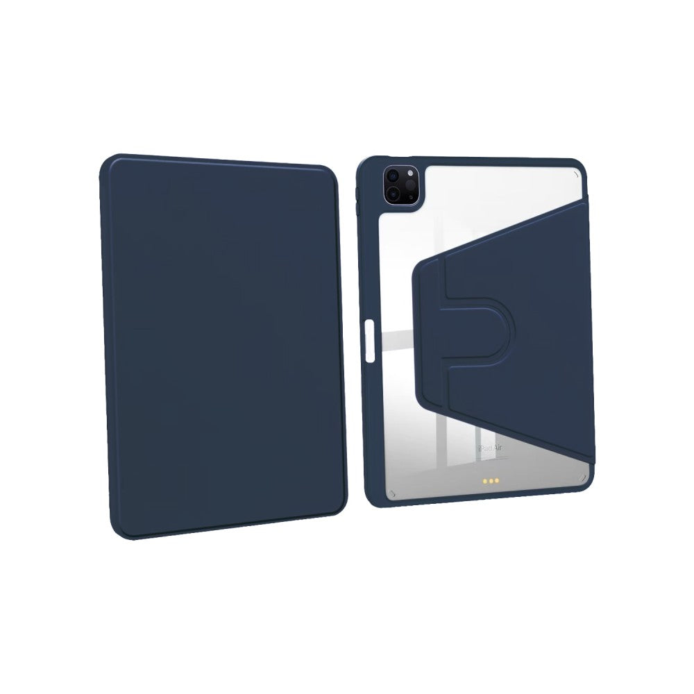For iPad Air 13 (2024) PU Leather Protective Case  Dark Blue
