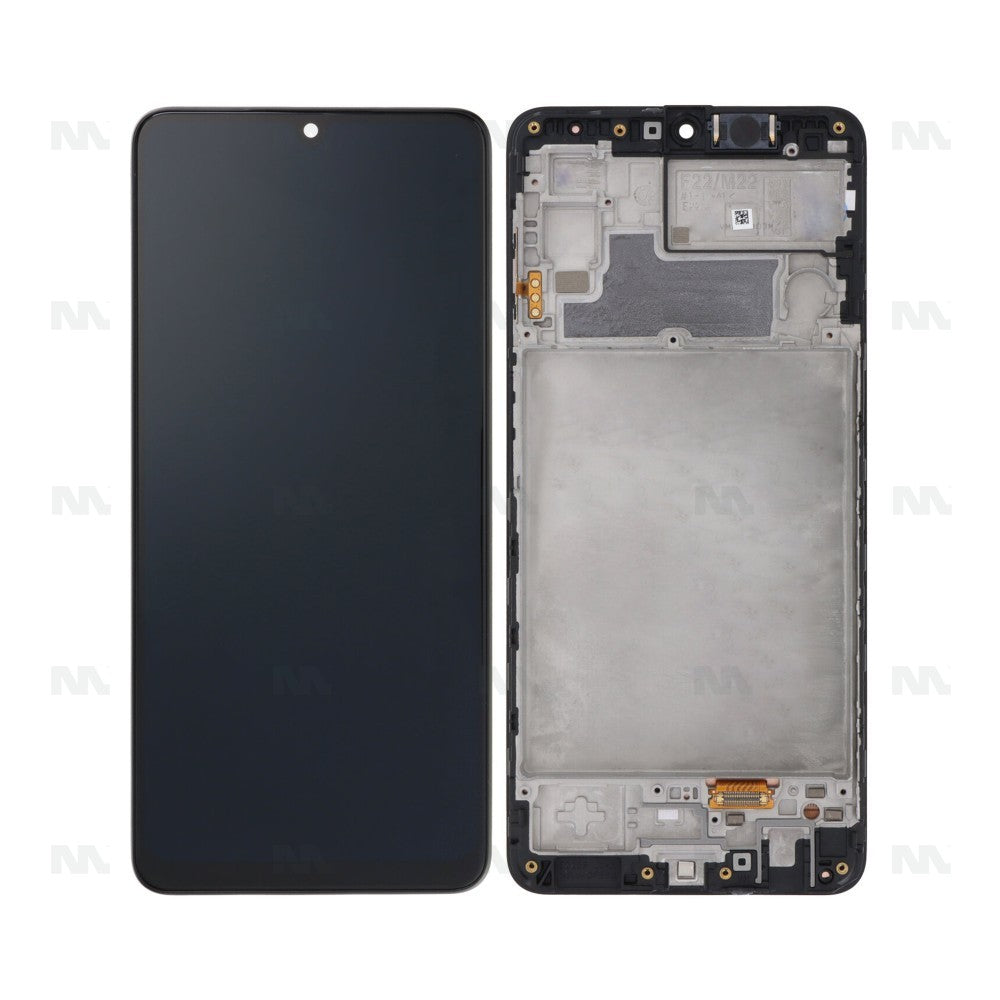 Display e Digitizer con Cornice per Samsung Galaxy M22 M225F Nero OLED Flessibile Ricambio
