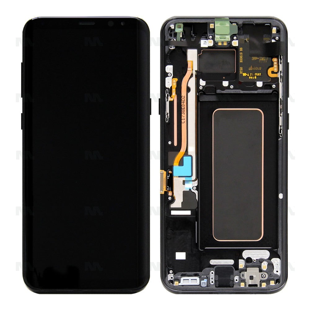 Samsung Galaxy S8 Plus G955F Display And Digitizer With Frame Midnight Black Service Pack