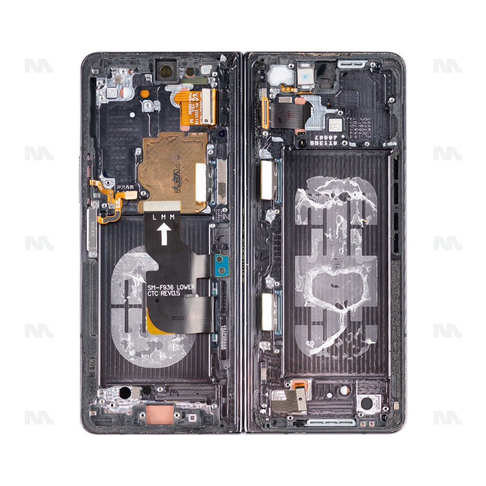 Samsung Galaxy Z Fold4 F936B Display And Digitizer With Frame Phantom Black Pulled