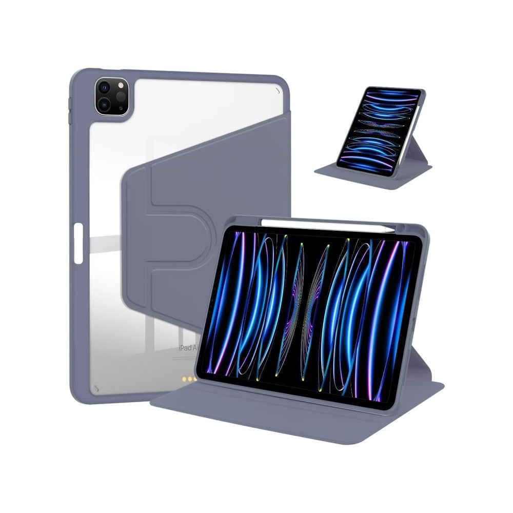 For iPad Air 4, Air 5 10.9, Pro 11 (2020, 2022) , Air 11 (2024) PU Leather Protective Case Lavender
