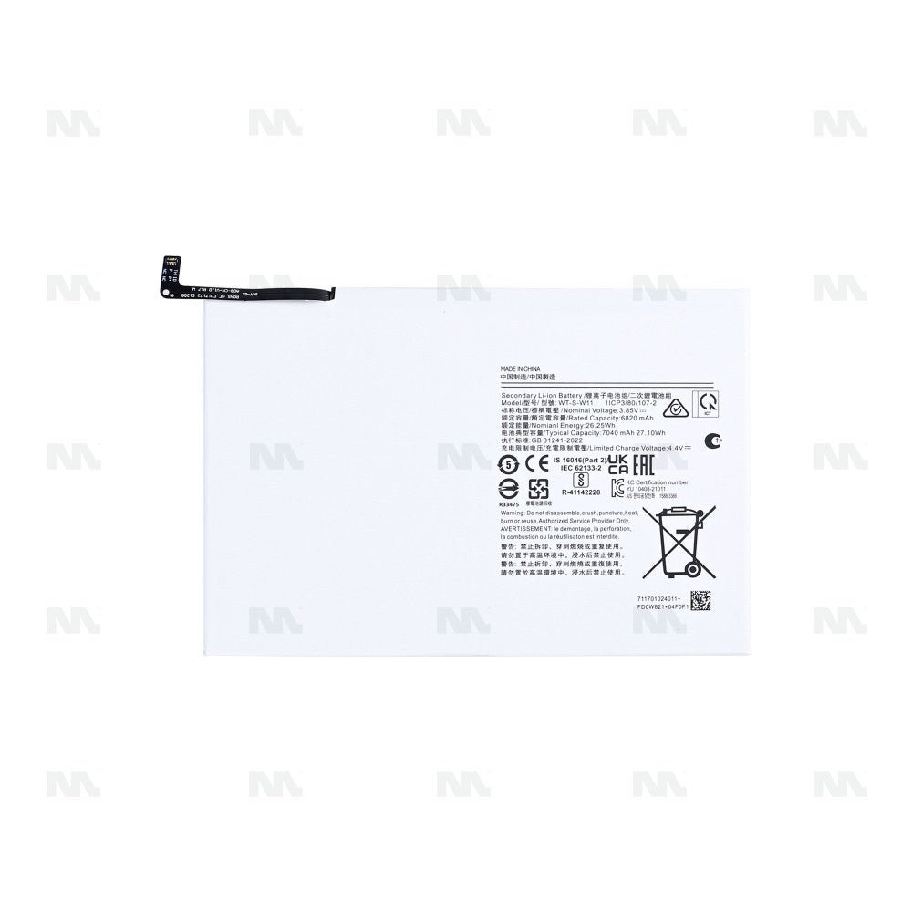 Samsung Galaxy Tab A9 Plus X210, X215, X216B Battery WT-S-W11 OEM