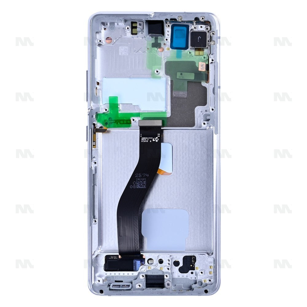 Samsung Galaxy S21 Ultra 5G G998B Display And Digitizer With Frame Phantom Silver Pre-Assembled