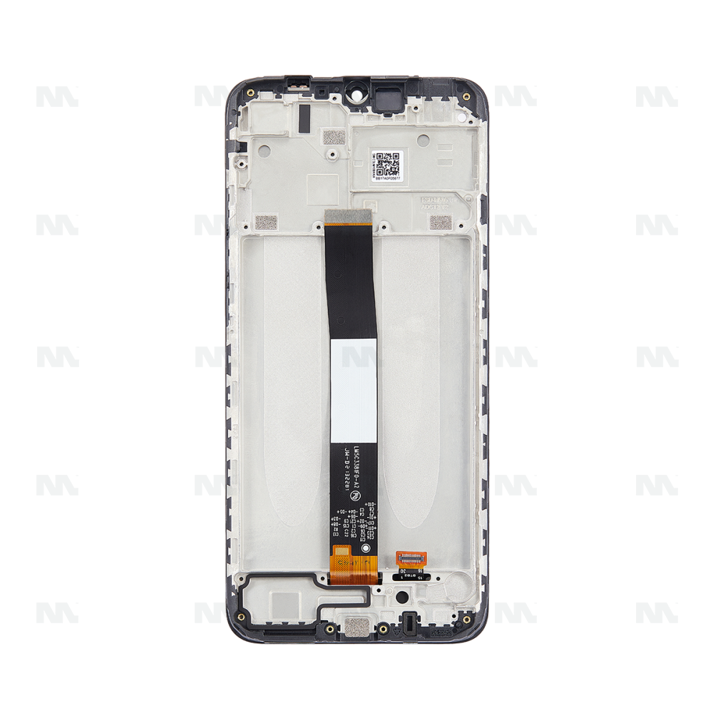 Xiaomi Redmi 9A, 9C Display And Digitizer With Frame Carbon Black Service Pack
