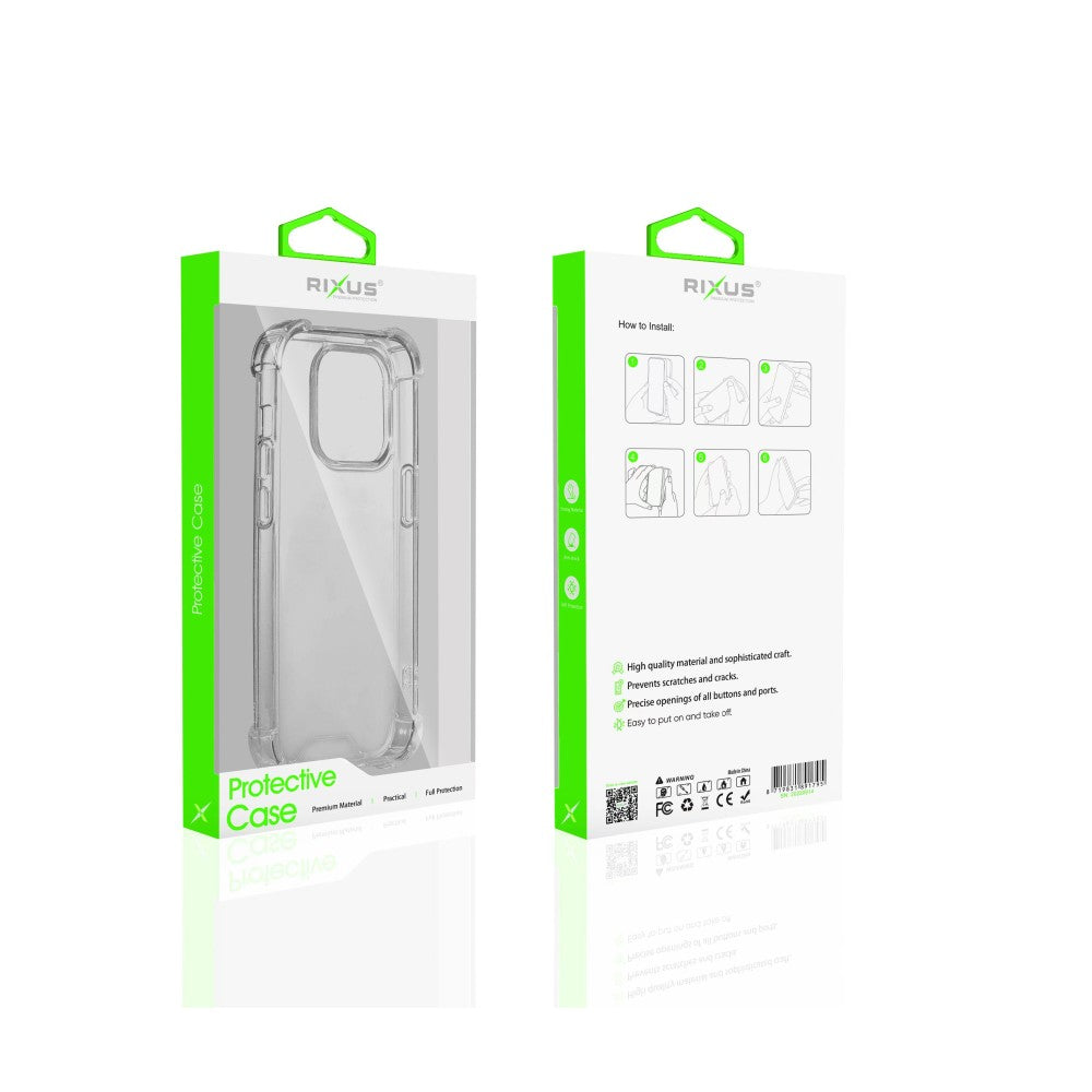 Rixus Anti-Burst Case For Apple iPhone 14 Transparent