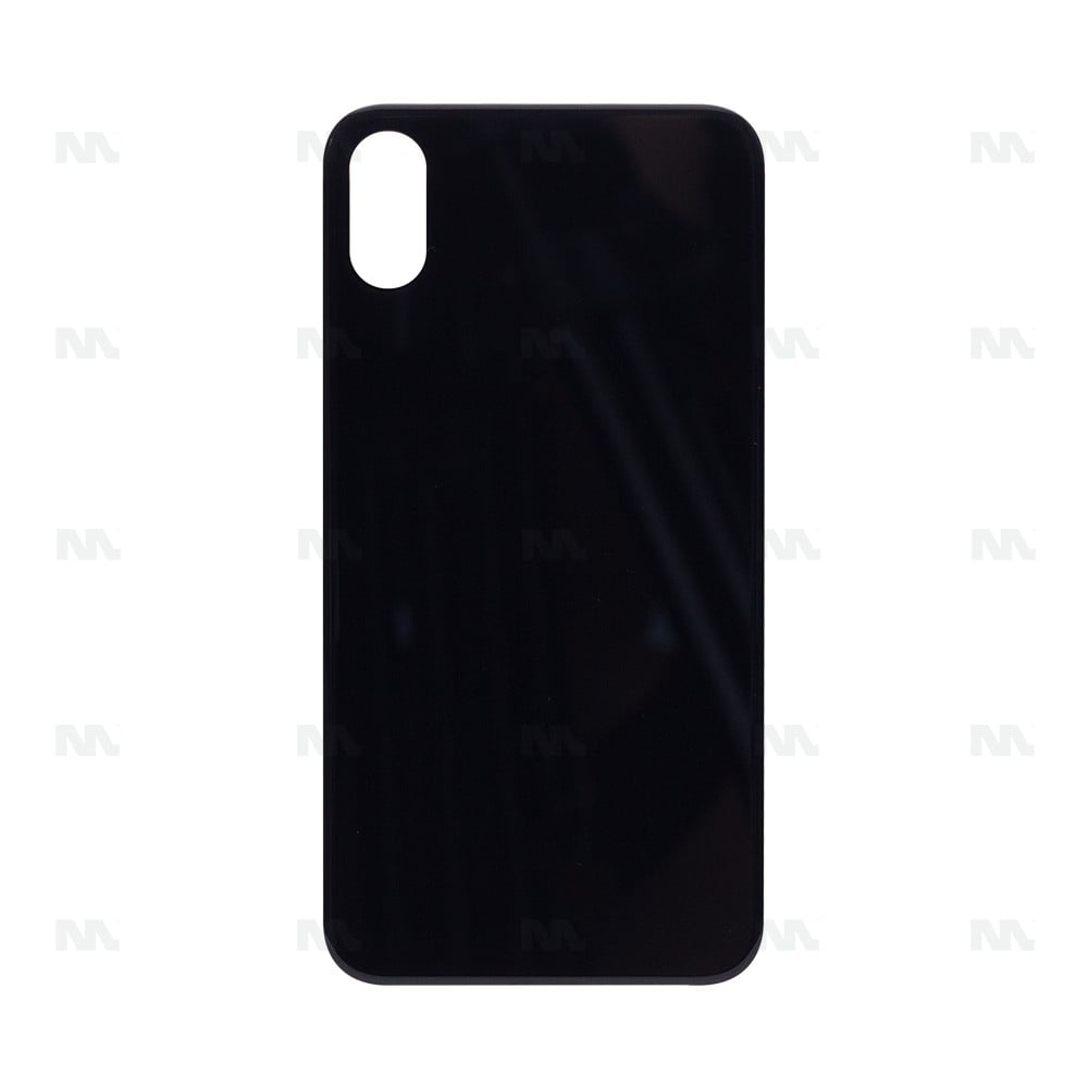 For Apple iPhone XS Back Glass, Enlarged Camera Frame Black Compatible