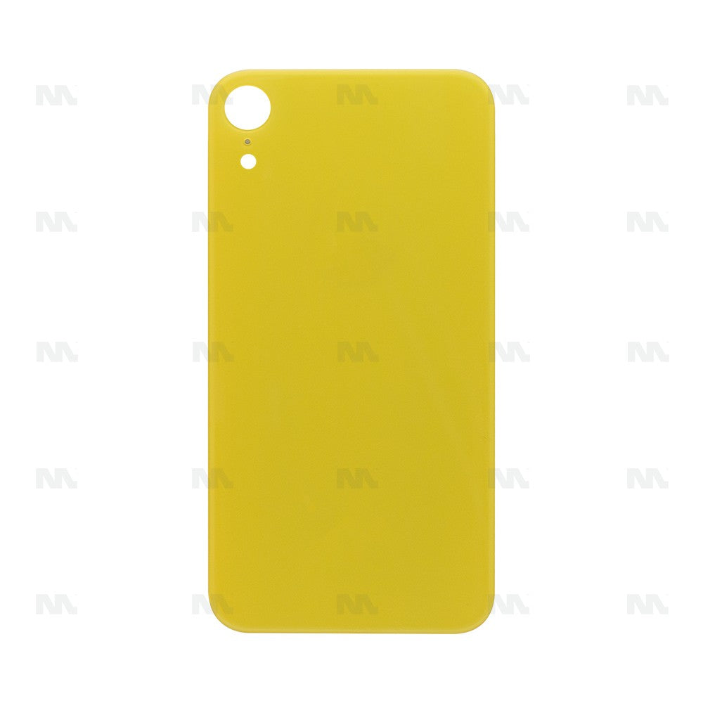 For Apple iPhone XR Back Glass, Enlarged Camera Frame Yellow Compatible