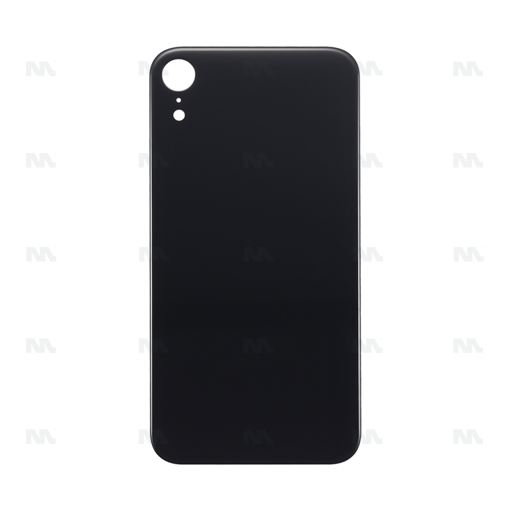For Apple iPhone XR Back Glass, Enlarged Camera Frame Black Compatible