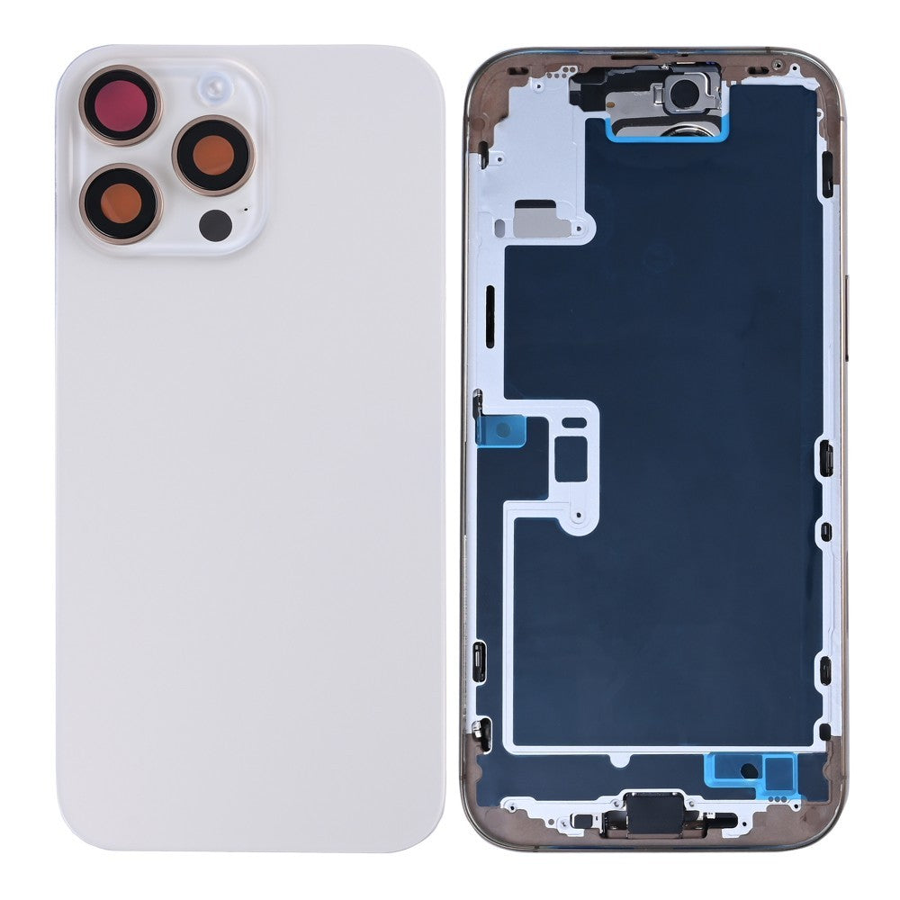 For iPhone 16 Pro Max Complete Housing Incl. All Small Parts Without Battery And Back Camera Desert Titanium