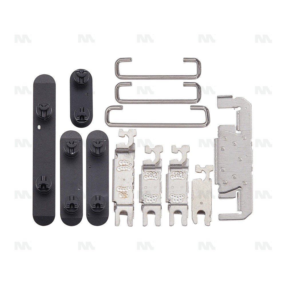 Kit Boutons Latéraux pour iPhone 16 et 16 Plus (4 Pièces) Noir - Pièce de Rechange