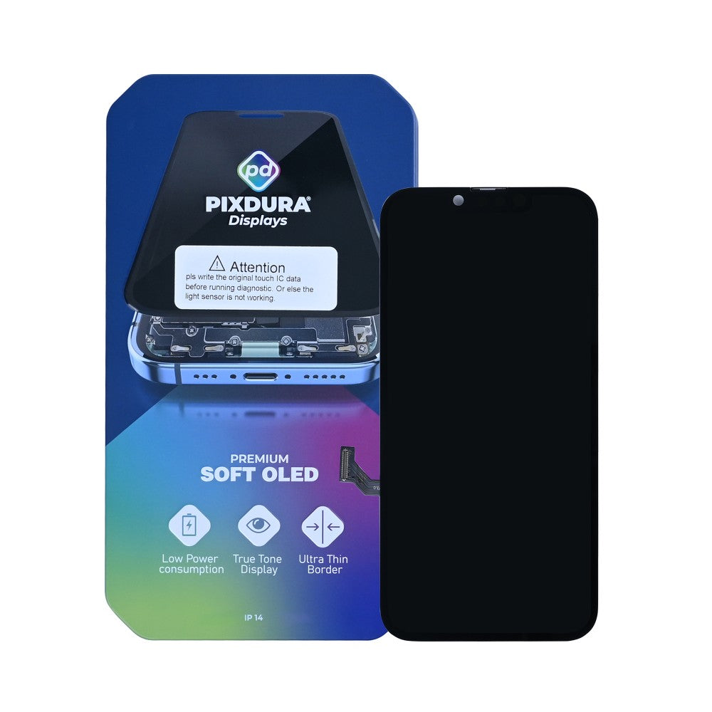 PIXDURA For iPhone 14 Display And Digitizer Soft-OLED (Run Diagnostics)