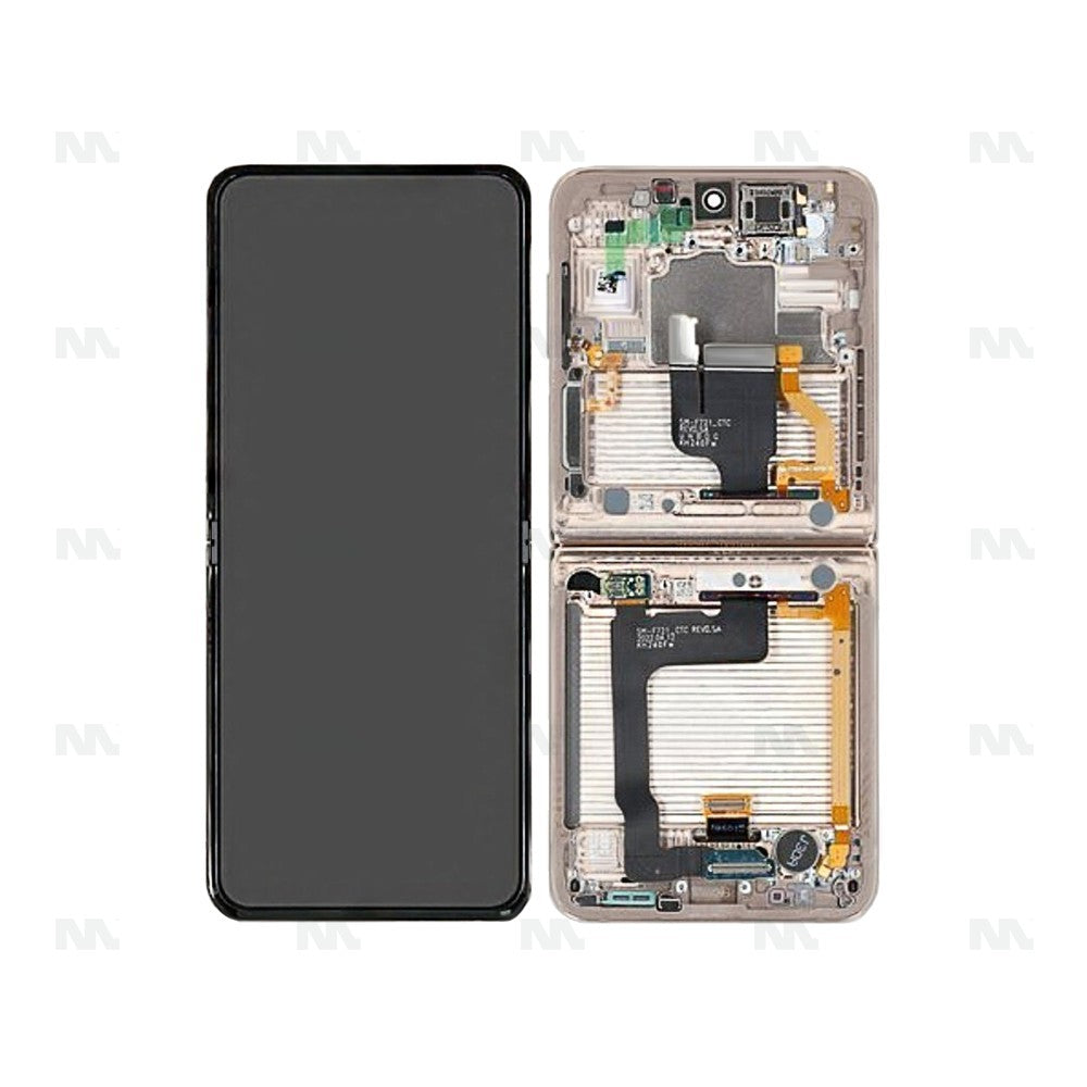 Samsung Galaxy Z Flip4 5G F721B Display And Digitizer With Frame Yellow Service Pack