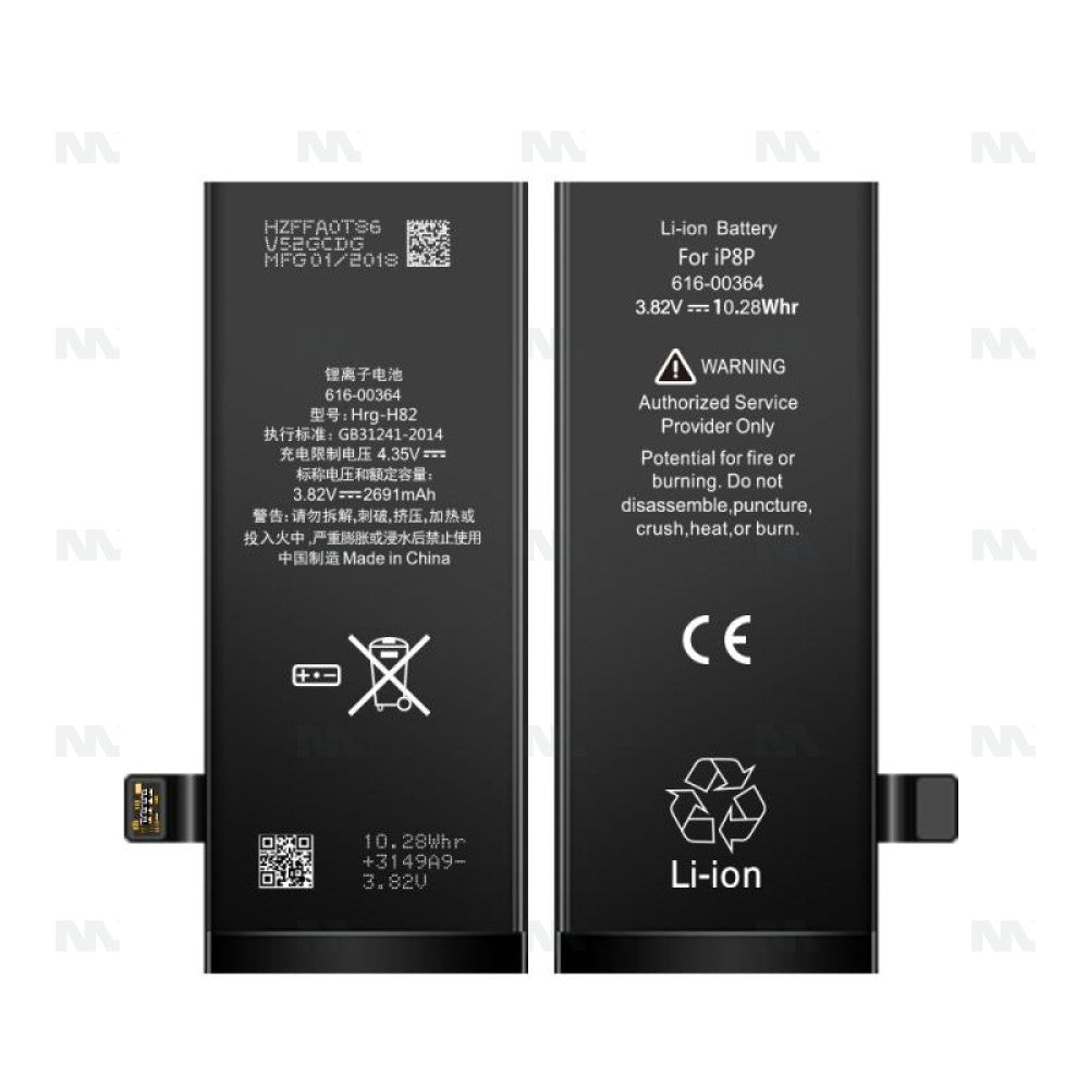 Bateria para iPhone 8 Plus com Chip ZY, Peça de Reposição Original, Bateria Substituta