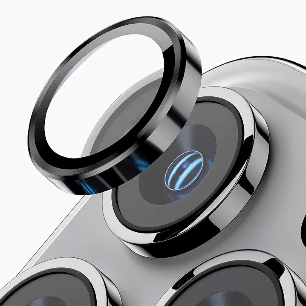 Rixus Metal Shield Camera Tempered Glass For Apple iPhone 17 Pro,17 Pro Max Blue