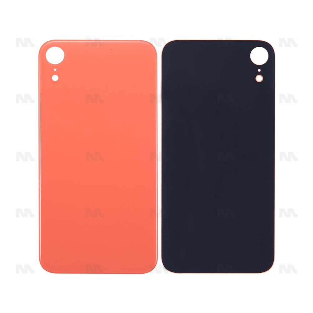 For Apple iPhone XR Back Glass, Enlarged Camera Frame Orange Compatible