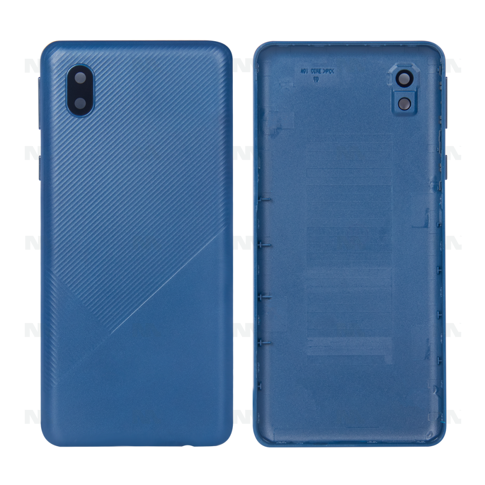 Tampa Traseira Samsung Galaxy A01 Core A013F Azul Com Lente Peça Original OEM