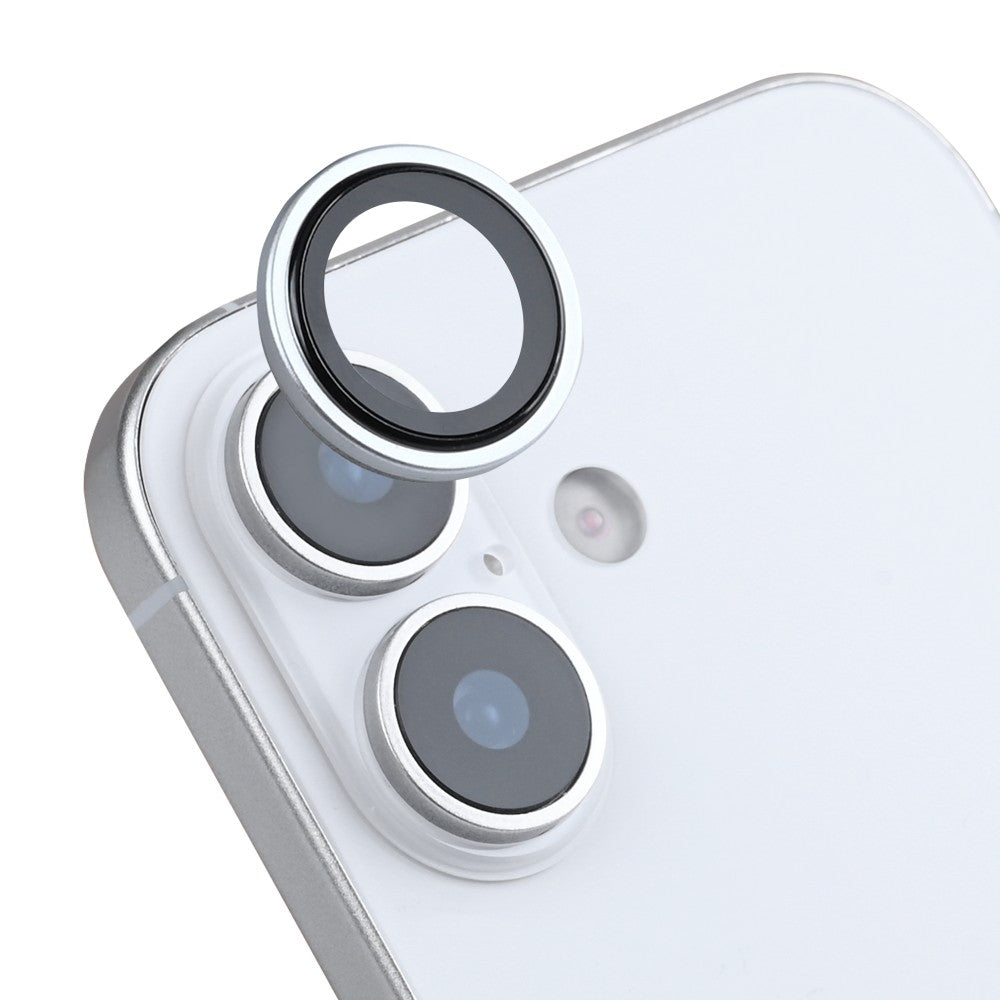 Rixus Metal Shield Camera Tempered Glass For Apple iPhone 16, 16 Plus, 17 Green