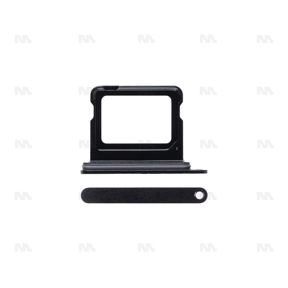 Support Carte SIM Noir pour Apple iPhone 16 et 16 Plus - Pièce de Rechange