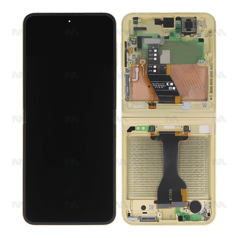 Samsung Galaxy Z Flip6 F741B Display And Digitizer With Frame Yellow Service Pack