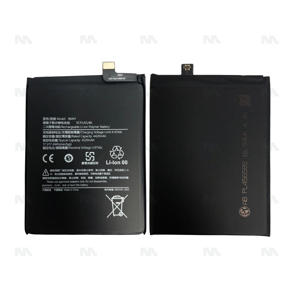 Xiaomi Poco F3, Mi 11i, Mi 11X Pro Battery BM4Y OEM
