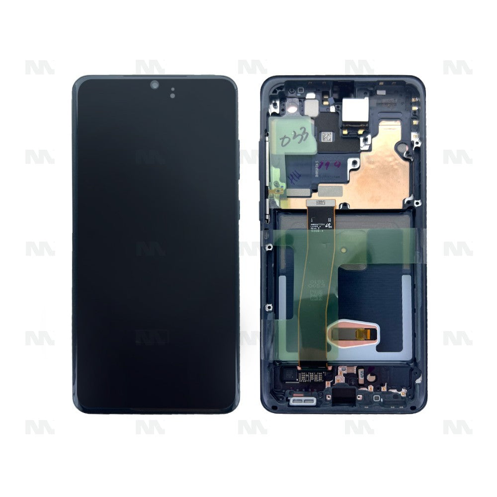 Samsung Galaxy S20 Ultra G988B Display And Digitizer With Frame No Camera Cosmic Black Service Pack