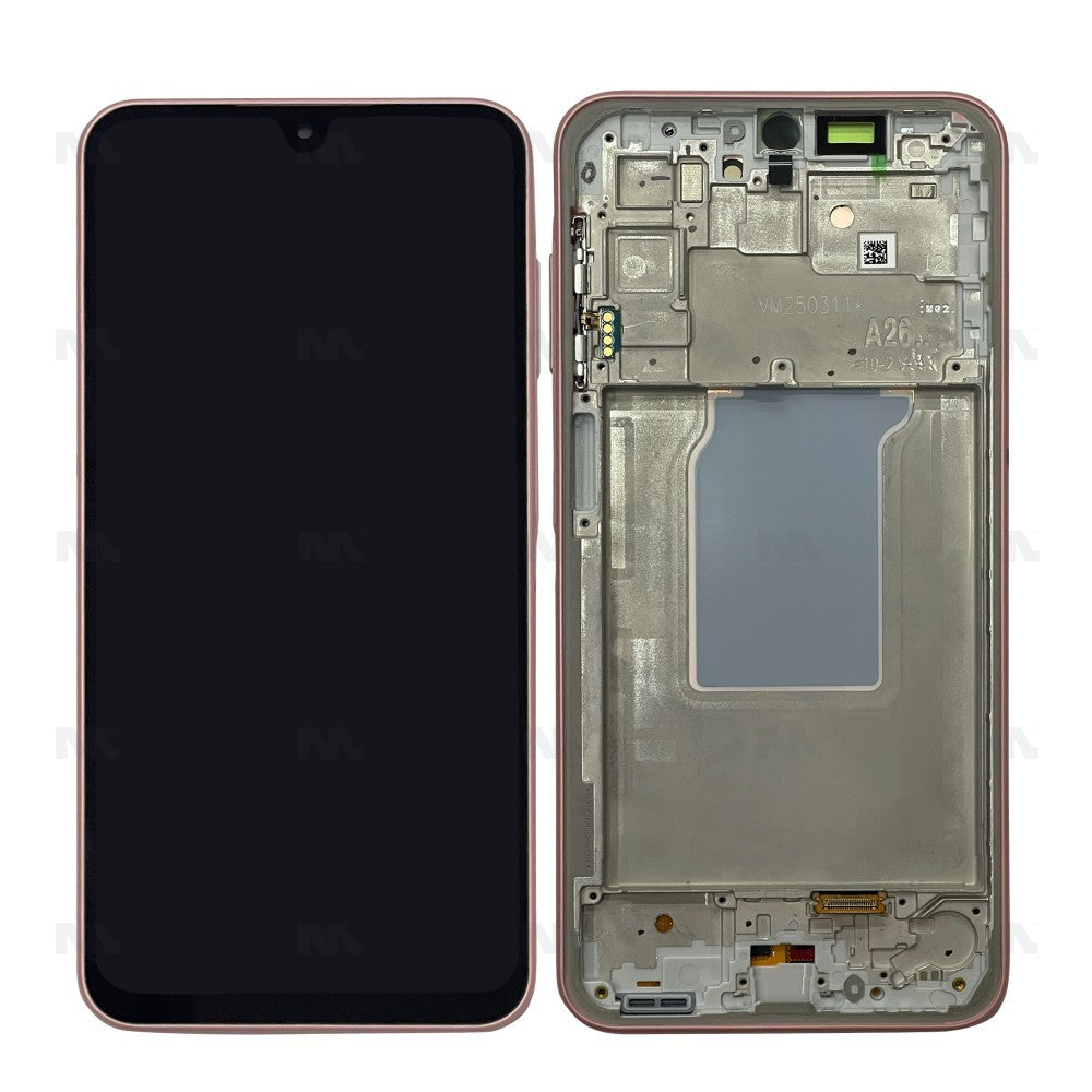 Samsung Galaxy A26 5G A266B Display And Digitizer With Frame Peach Pink Service Pack