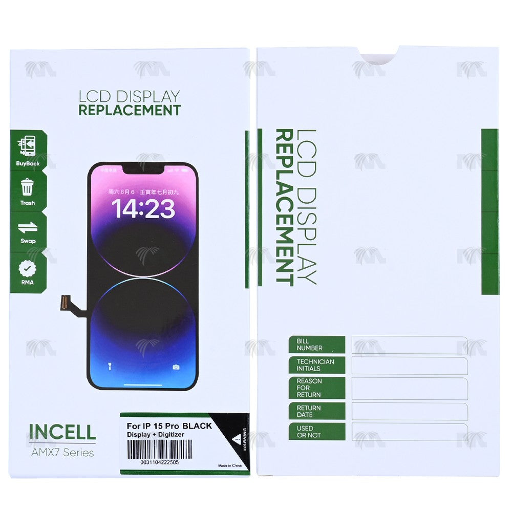 Écran Supérieur In-Cell pour iPhone 15 Pro - Pièce de Rechange, Composant de Réparation