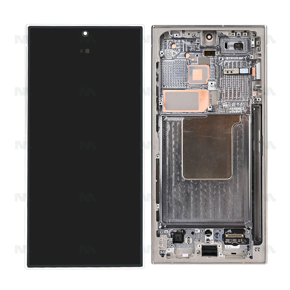 Samsung Galaxy S24 Ultra S928B Display And Digitizer With Frame Titanium Gray Pulled