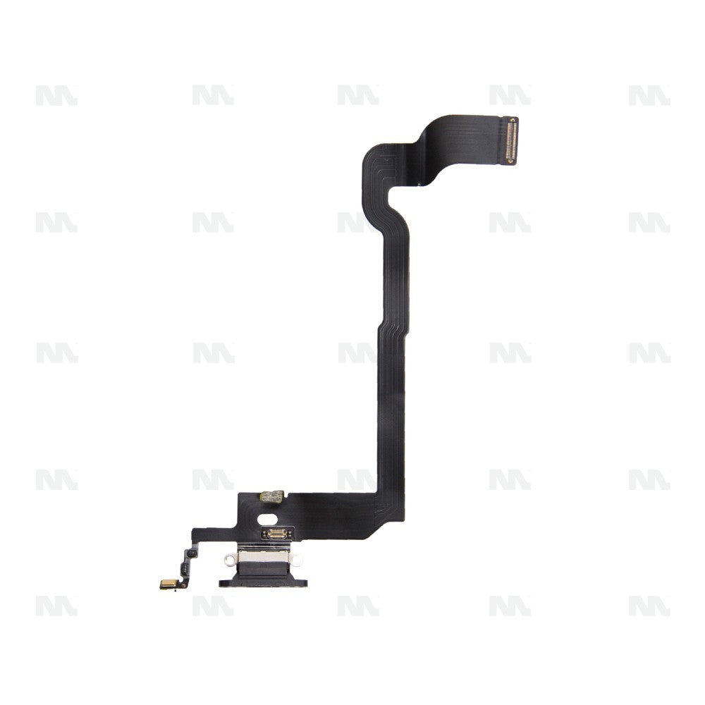 Flex de Carga Sistema para Apple iPhone X Negro Repuesto Original