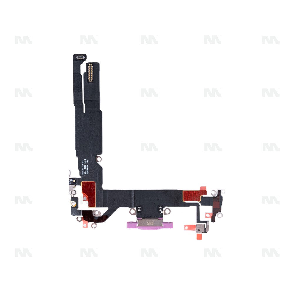 For Apple iPhone 16 System Charging Flex Pink Pulled