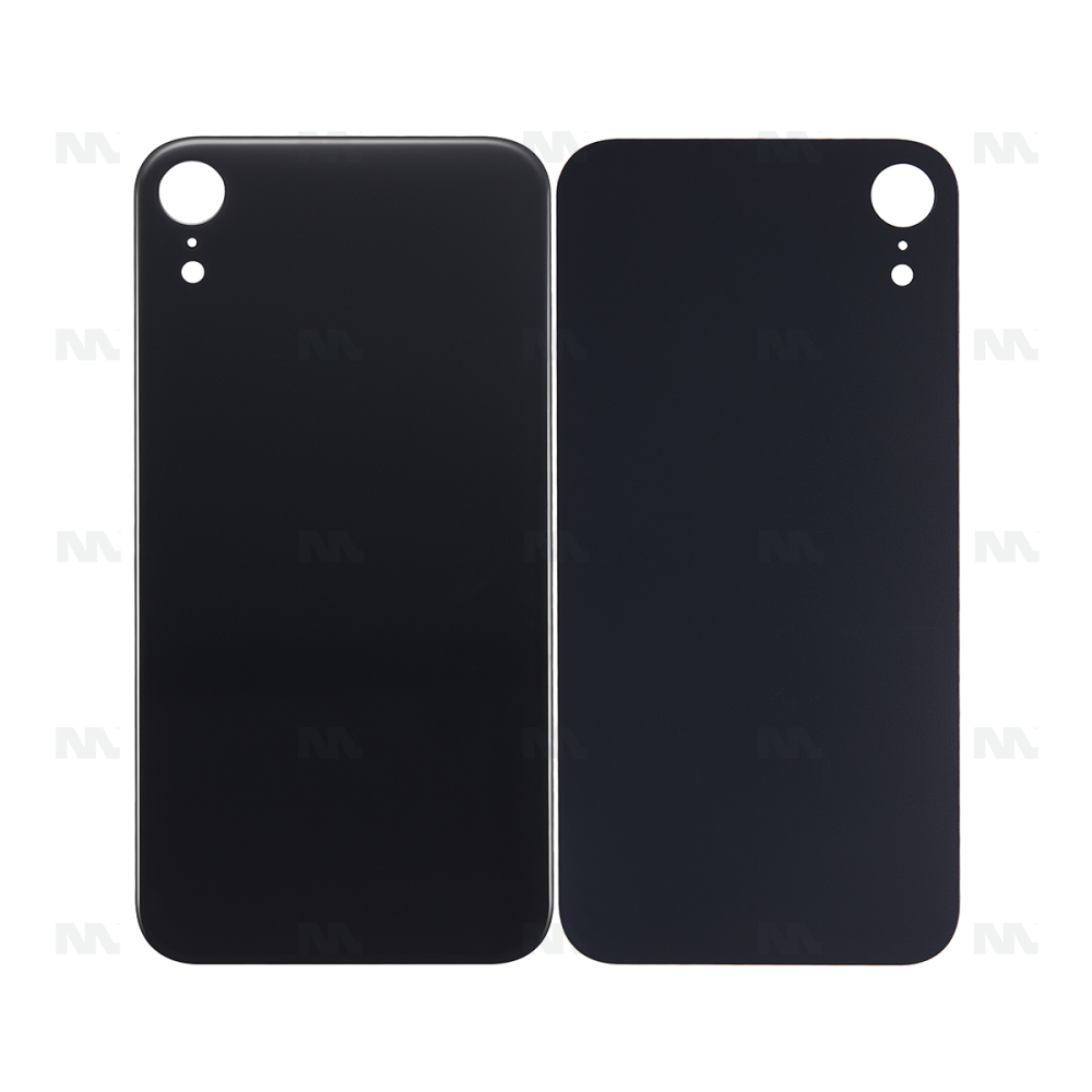 For Apple iPhone XR Back Glass, Enlarged Camera Frame Black Compatible