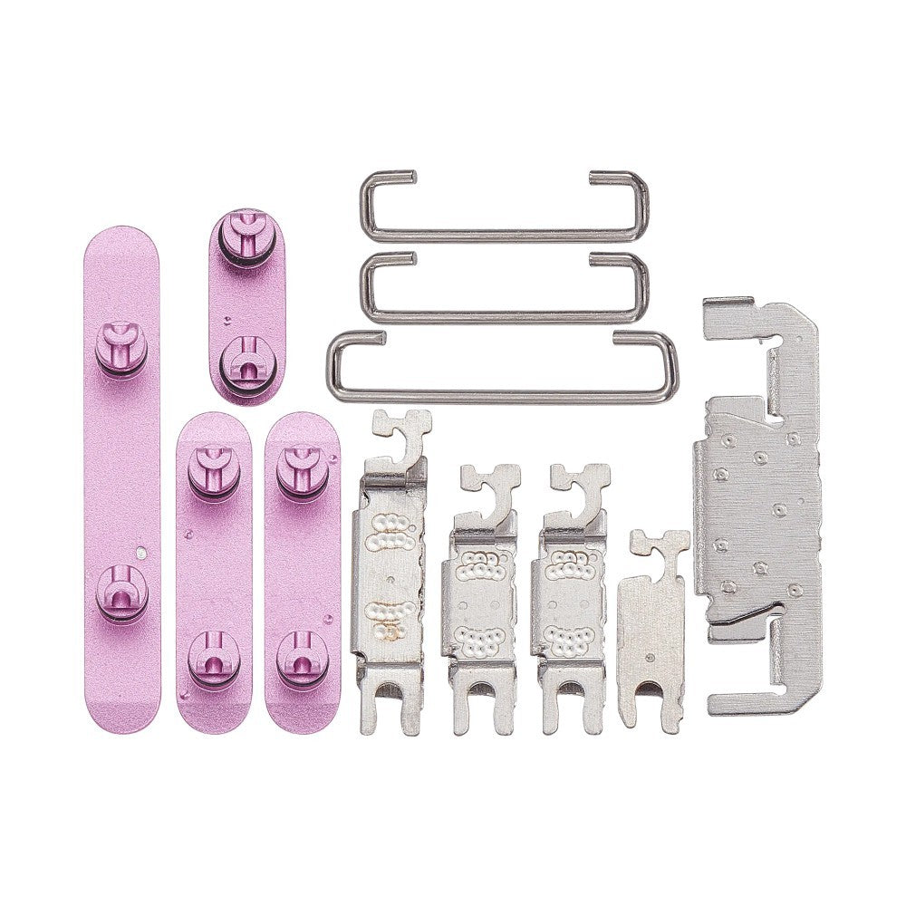 For iPhone 16, 16 Plus Side Button Set (4 Pcs) Pink