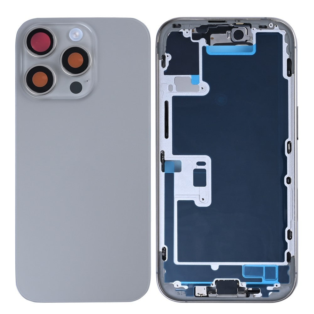 For iPhone 16 Pro Complete Housing Incl. All Small Parts Without Battery And Back Camera Natural Titanium