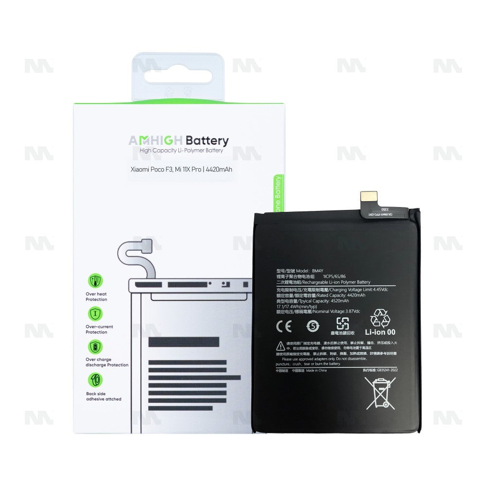Xiaomi Poco F3, Mi 11i, Mi 11X Pro Battery BM4Y OEM
