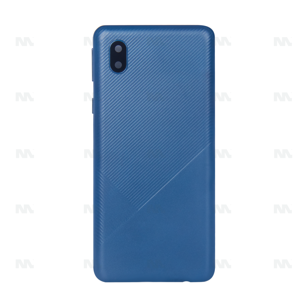 Tampa Traseira Samsung Galaxy A01 Core A013F Azul Com Lente Peça Original OEM