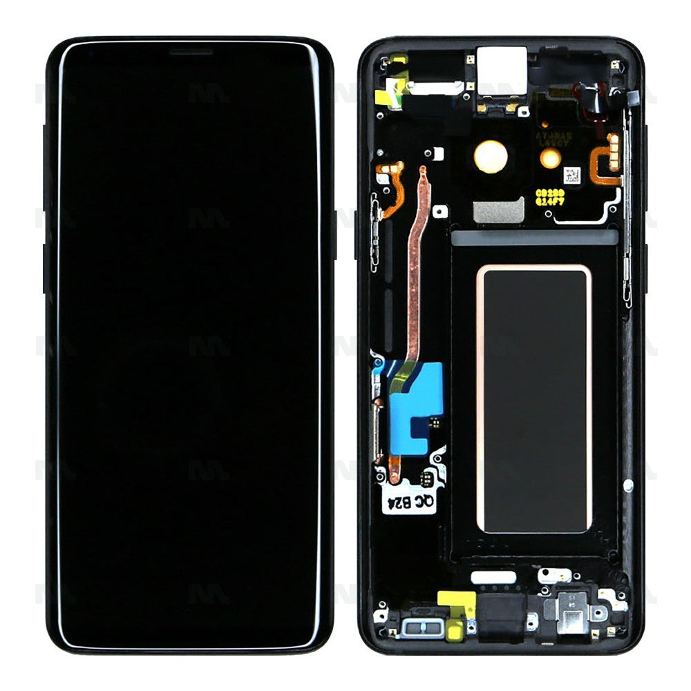 Samsung Galaxy S9 G960F Display And Digitizer With Frame Midnight Black Service Pack