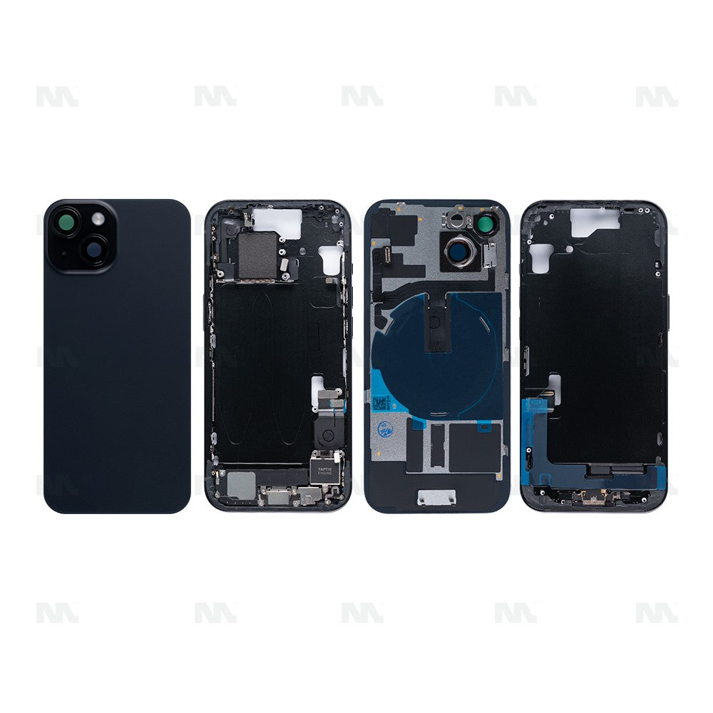 Scocca Completa iPhone 15 Nera Con Tutti I Componenti Minori Senza Batteria E Fotocamera Posteriore Ricambio