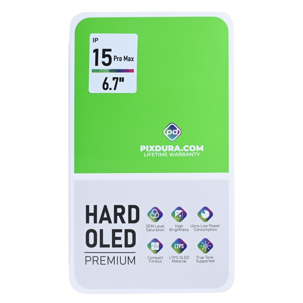 PIXDURA For iPhone 15 Pro Max Display And Digitizer Hard-OLED Premium