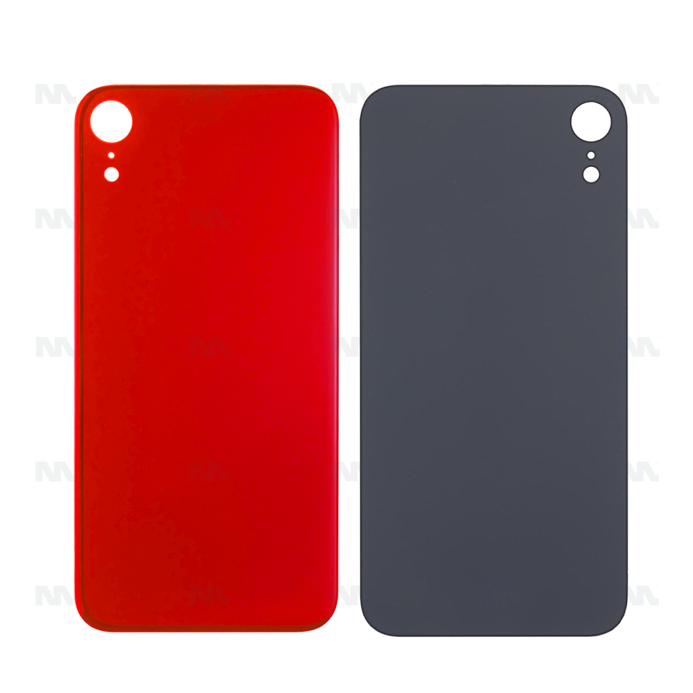For Apple iPhone XR Back Glass, Enlarged Camera Frame Red Compatible